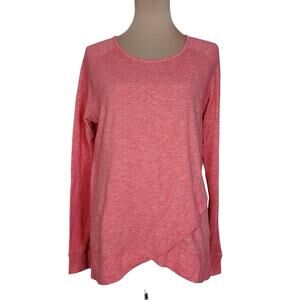 IO Large Red Orange Long Sleeve Top